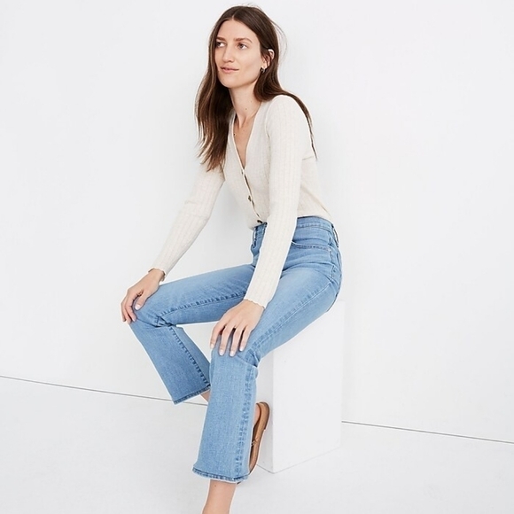 Madewell Cali Demi-Boot Jeans in Connolly Wash: Coolmax Denim Edition sz 30 - Picture 1 of 8